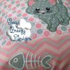 Sassy Kitty Cat Applique - Kitten Only, Fish Sold Separately - Machine Embroidery Files - Digital Download Only - Image 2