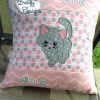 Sassy Kitty Cat Applique - Kitten Only, Fish Sold Separately - Machine Embroidery Files - Digital Download Only - Image 3
