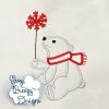 Christmas Polar Bear Applique Design - Machine Embroidery Files - Digital Download - Image 3