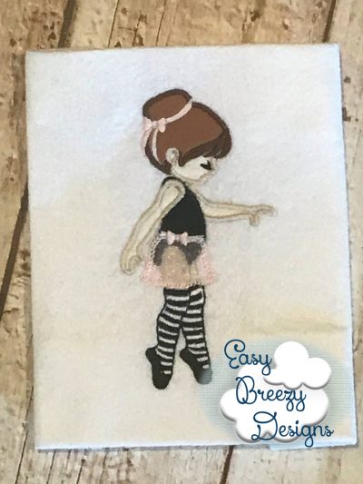 Ballerina Applique Design, On Pointe Dancer - Machine Embroidery File - Digital Download - Image 2