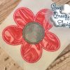 Five Petal Flower Applique Design, Flower Applique Design, Detail Stitch Applique Design - Digital Download Files - Image 2