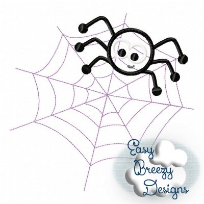 Along Came a Spider Halloween Applique - Machine Embroidery Files - Digital Download