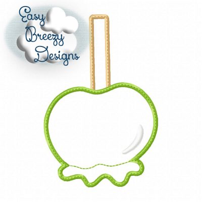Candy Apple Applique, Fall Harvest Applique, Carnival Food Applique, Apple on a Stick Applique - Machine Embroidery Files - Digital Download