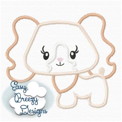 Cocker Spaniel Applique Design, Puppy Applique Design, Dog Applique Design - Machine Embroidery Files - Digital Download
