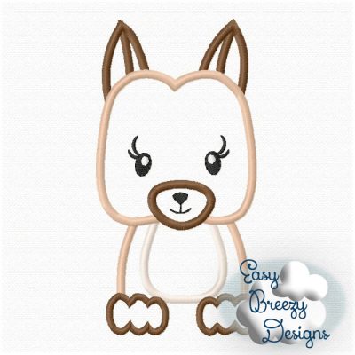 Doberman Pinscher Applique Design - Min Pin - Machine Embroidery Files - Digital Download