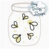 Summer Nights Fireflies Jar - Machine Applique Design