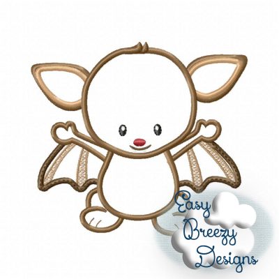 Vampire Bat Applique, Mummy Bat Applique, Vampire Applique - Machine Embroidery Files - Digital Download - Image 2
