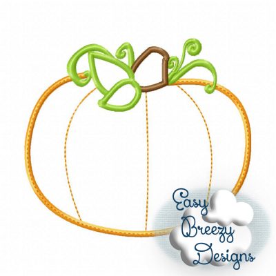 Autumn Harvest Pumpkin Applique - Machine Embroidery Files - Digital Download