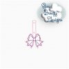 ITH Ballet Bow Key Fob Design, Girly Bow Key Fob - Machine Embroidery Files - Digital Download - Image 3