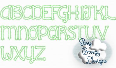 Lacey Applique Alphabet Set - No Numbers or Other Alphabets or Files Included - Digital Download