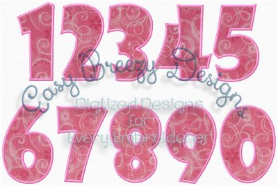 Poster Applique Number Set, Chunky Birthday Numbers - No Other Alphabets or Files Included - Digital Downloads