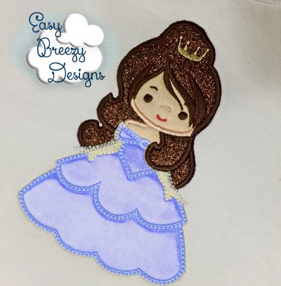 Princess 3 Applique Design, Princess Life, Fairy Tale Applique Design - Embroidery File - Digital Download File - Image 3