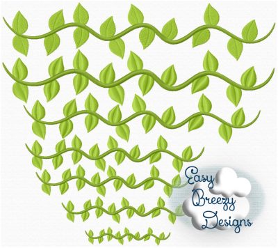 Leaf Vine Border - Machine Embroidery Design