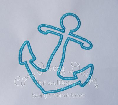 Anchor Embroidery Design, Anchor Applique Design, Embroidered Anchor, Nautical Anchor - Machine Embroidery Files - Digital Download Only