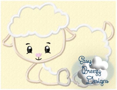 Baby Lamb Embroidery File - Digital Download Only
