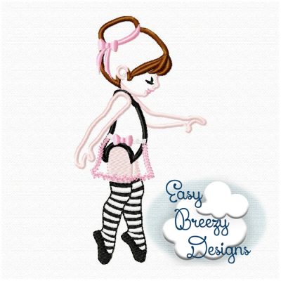 Ballerina Applique Design, On Pointe Dancer - Machine Embroidery File - Digital Download - Image 3
