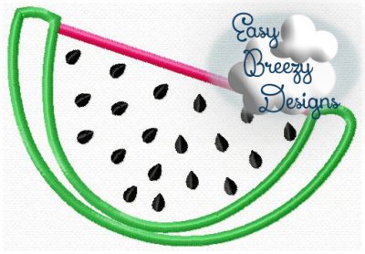 Watermelon Applique Design, Summer BBQ Applique Design, Fruit Applique Design - Digital Download Files