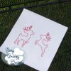 Rudolph Applique Design, Reindeer Embroidery Design, Christmas Applique, Leaping Reindeer - Machine Embroidery Files - Digital Download - Image 2