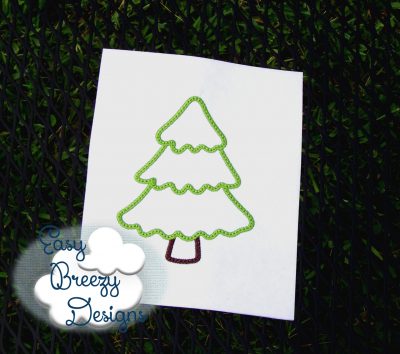 Tree Applique Design, Three Tier Tree Design, Camping Embroidery Design, Glamping Embroidery - Machine Embroidery Files - Digital Download - Image 3