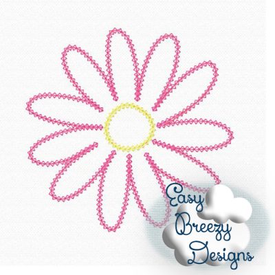 Vintage Stitch Daisy - Machine Applique Design