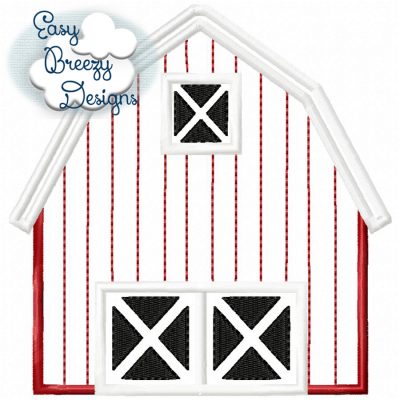 Barnyard Barn Applique - Machine Embroidery Files - Digital Download - Image 2