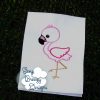 Pink Flamingo Applique Tropical Bird, Two Tone Pink Flamingo Applique Design - Machine Embroidery Files - Digital Download - Image 2