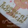 Kassidy Embroidery Font, Decorative Embroidered Alphabet, Embroidery Design, Embroidery Alphabet - 2.5 Inches Lower and Upper