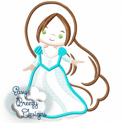 Princess 2 Applique Design, Princess Life, Fairy Tale Applique Design - Embroidery File - Digital Download File