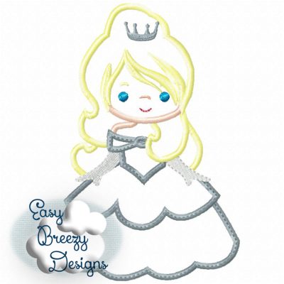 Princess 3 Applique Design, Princess Life, Fairy Tale Applique Design - Embroidery File - Digital Download File