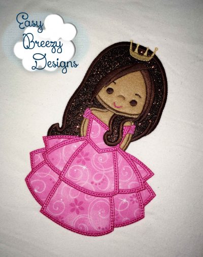 Princess 6 Applique Design, Princess Life, Fairy Tale Applique Design - Embroidery File - Digital Download File