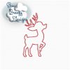 Rudolph Applique Design, Reindeer Embroidery Design, Christmas Applique, Red Nose Reindeer - Machine Embroidery Files - Digital Download