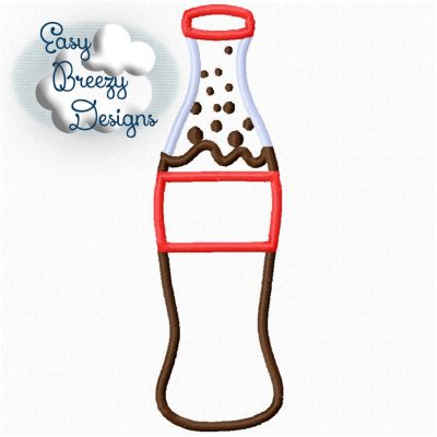 Soda Bottle Applique Design, Soda Bottle Only, Movie Night Theme, Drink Applique Design - Digital Download