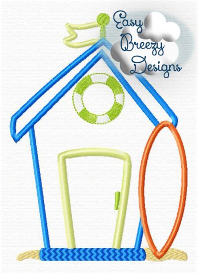 Surf Shack 2, Summer Fun, Beach Applique Design - Surfer Theme - Digital Download Files