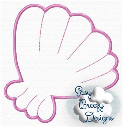 Surf Clamshell, Summer Fun - Machine Applique Design