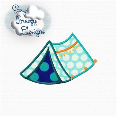 Camping Tent Applique Design, Tent for Glamping, Camping Applique, Flap Tent Embroidery - Machine Embroidery Files - Digital Download