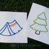 Camping Tent Applique Design, Tent for Glamping, Camping Applique, Flap Tent Embroidery - Machine Embroidery Files - Digital Download - Image 4
