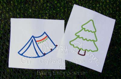 Camping Tent Applique Design, Tent for Glamping, Camping Applique, Flap Tent Embroidery - Machine Embroidery Files - Digital Download - Image 4