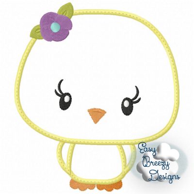 Cute Chickie Applique Embroidery Design - Machine Embroidery Files - Image 2