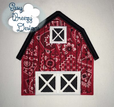 Barnyard Barn Applique - Machine Embroidery Files - Digital Download