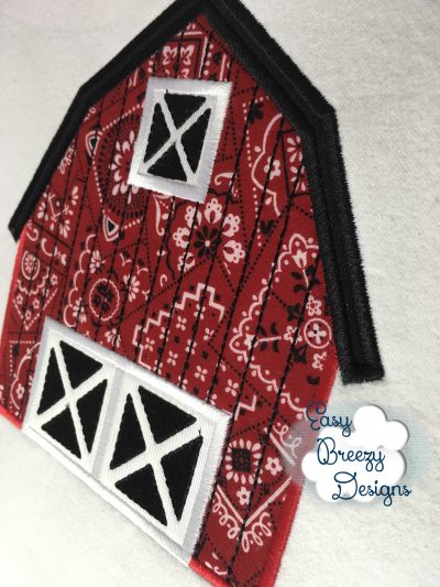 Barnyard Barn Applique - Machine Embroidery Files - Digital Download - Image 3