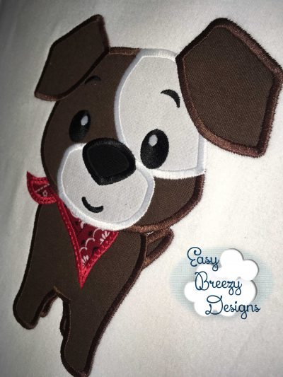 Barnyard Dog Applique, Farm Life - Machine Embroidery Files - Digital Download - Image 3