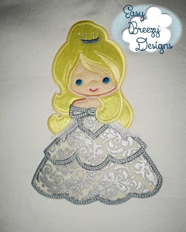 Princess 3 Applique Design, Princess Life, Fairy Tale Applique Design ...