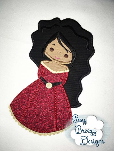Princess 8 Applique Design, Fairy Tale Applique Design - Embroidery File - Digital Download File) - Image 3