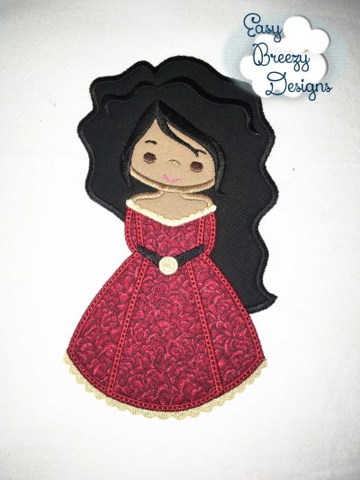 Princess 8 Applique Design, Fairy Tale Applique Design - Embroidery File - Digital Download File)