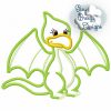 Dino Pterodactyl Applique Embroidery Design - Machine Embroidery Files