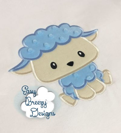 Boy Lamb Applique Embroidery Design - Machine Embroidery Files - Image 2