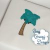 Raggy Palm Tree Applique Embroidery Design - Machine Embroidery Files - Image 2