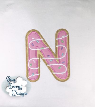 Donut Alphabet Appliques - Machine Embroidery Files - Digital Download