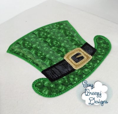 Lucky Top Hat Applique Embroidery Design - Machine Embroidery Files