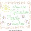 You Are My Sunshine Vintage Stitch Embroidery Design - Machine Embroidery Files - Digital Download - Image 2